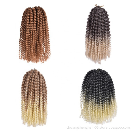 New Product Crochet Hair water wave crochet twist spring extension braid curly synthetic white butterfly braiding hair crochet